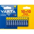 Produktbild: Varta Longlife Power AAA (20 Stk., AAA, 1260 mAh) (V-LR03-14+6)