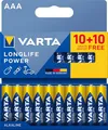 Produktbild: VARTA Batterien AAA, 10+10 (20 Stück), Longlife Power, Alkaline, 1,5V, ideal für Spielzeug, Funkmaus, Taschenlampen, Verpackung zu 90% recycelt, Made in Germany