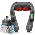 Produktbild: COMFIER Nackenmassagegerät mit Wärme,kabelloses Shiatsu Nacken und Rückenmassagekissen zur Linderung von Nacken, Schulter und Beinschmerzen,Geschenke für Männer Frauen