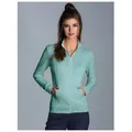 Produktbild: Trigema Sweatjacke TRIGEMA Jacke veredelt mit Kristallsteinen (1-tlg) blau M (38/40)