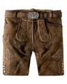 Produktbild: Stockerpoint Herren Lederhose Bertl I Größe 44-64 I Bequeme Trachtenhose in edler Hirschoptik mit Gürtel I Aus 100% hochwertigem Wildbockleder I Perfekt für Trachten & Festlichkeiten