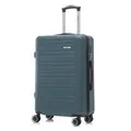 Produktbild: Koffer Trolley Reisekoffer Suitcase, Rollkoffer Handgepäck ,mit 4 Rollen 360°, Hartschalenreisekoffer, Zahlenschloss, Weicher Gummigriff M, Dunkelgrün