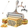 Produktbild: EdelstahlKäseschneider mit Draht – Handlicher käsehobel für Mozzarella, Chedd...