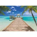 Produktbild: Komar Fototapete Beach Resort, Blau, Mehrfarbig, Papier, 368x254 cm, Fsc, Made in Germany, Tapeten & Wandverkleidungen, Fototapeten