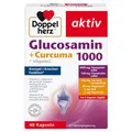 Produktbild: Doppelherz Glucosamin 1000 + Curcuma Vitamin C für Knorpelfunktion 40 Kapseln