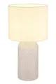 Produktbild: Tischlampe - H 50 cm - Transparent - Weiß - Glas - Textil
