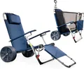 Produktbild: CAMPAIR Handwagen CampAir 2-in-1 Faltbarer Handwagen und Strandliege mit Rollen, Praktisch für Ausflüge und Strandtage