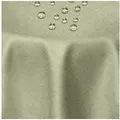 Produktbild: DecoHomeTextil Heimtextilmanufaktur Tischdecke Leinen Optik Tischdecke Tischtuch Abwaschbar Wasserabweisend grün Rund 140 cm