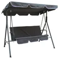 Produktbild: Hollywoodschaukel 3-Sitzer in anthrazit Gartenschaukel mit Dach Hängeschaukel