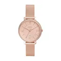 Produktbild: Fossil Damenuhr Jacqueline, Quarzwerk, 36mm Rose Gold Edelstahlgehäuse mit einem Edelstahlarmband, ES4628