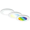 Produktbild: Briloner - Di-ka Led Einbauleuchte Fungo Rgbw 3er Set Weiß Ø 9,2 Cm 4,8 W Dimmbar Einbauleuchte