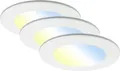 Produktbild: Di-Ka LED Einbauleuchte Fungo RGBW 3er Set weiß Ø 9,2 cm 4,8 W dimmbar