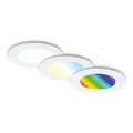 Produktbild: LED Einbauleuchten Bad RGB Fernbedienung dimmbar Timer IP65 Ø9,2cm weiß Briloner
