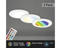 Produktbild: LED Einbauleuchten-Set IP65 dimmbar 4,8W 450 lm 3000-6500 K CCT RGB weiß Ø 9,2/6