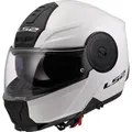 Produktbild: LS2 Motorradhelm FF902 Scope II Klapphelm, vorbereitet für Kommunikationssystem,Notfallsystem-Polsterung (EQ weiß XL (61/62)