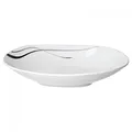 Produktbild: Van Well Suppenteller Silver Night, Menü-Teller tief, 450 ml, 220 x 220 mm, Salatteller, Servierschale, Porzellan, abstraktes Dekor, Gastro-Geschirr