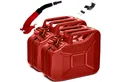 Produktbild: BW Benzinkanister Metall Kraftstoffkanister 2x 10 L mit Ausgießer - Rot - RAL 3000 (mit Ausgießer, Made in Europe), TÜV-geprüft und UN-Zulassung
