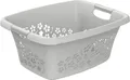 Produktbild: Rotho Wäschekorb Flowers 25 l kühles grau  Wäschekörbe