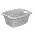 Produktbild: ROTHO WÄSCHESKORB 25 LITER FLOWER COOL GREY NEU