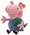 Produktbild: Ty George Pig Plüschtier 15 cm - Schorsch Kuscheltier mit Dino aus Peppa Pig
