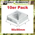 Produktbild: 10 STÜCK GAH Stahl Pfostenkappe flache Form 90 x 90 mm eckig feuerverzinkt