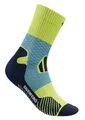 Produktbild: Bauerfeind Sportsocke Trail Run Mid Cut (Kompressionssocke) lemongelb/blau Herren - 1 Paar, Größe: 42-45