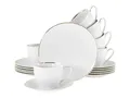 Produktbild: CreaTable, 22845, Serie Valencia, 18-teiliges Geschirrset für 6 Personen, Kaffeeservice aus Porzellan, spülmaschinen- und mikrowellengeeignet, Made in Europe