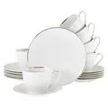 Produktbild: CreaTable 22845 Valencia Gold 18-teiliges Geschirrset 6 Personen Kaffeeservice