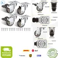 Produktbild: Möbelrollen 38mm 4er Set Lenkrollen mit Bremsen geeignet für Möbel