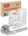 Produktbild: LouMaxx Türklinkenpuffer - 12er Set transparente Türstopper Klinke – Türgriff Puffer - Türgriff Stopper - Türgriff Schutz – leicht und schnell montiert zum Schutz vor Beschädigungen an Wand und Möbeln