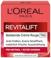 Produktbild: L'Oréal Paris Créme Rouge Tagespflege für Frauen: bekämpft sichtbare Anzeichen von Müdigkeit & strafft & mildert Falten mit rotem Giseng aus Soja-Proteinen & Hefe-Extrakt, Revitalift, 1x 50ml