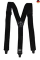 Produktbild: Olata Y Hosenträger mit Kunststoff-Clips für Flughäfen – 4 cm. Schwarz