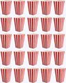 Produktbild: 25 Stück Popcorn Tüten Klein Popcorn Boxen Papier mit Rot Snack Candybar Popc...