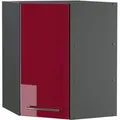 Produktbild: Vicco Eckhängeschrank Fame-Line Küchen-Eckschrank Bordeaux Hochglanz/Anthrazit 57 cm