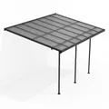Produktbild: Juskys® Terrassenüberdachung Borneo 4x3 m — Sonnenschutz aus Aluminium mit transparenten Doppelstegplatten — Terrassendach zur Wandmontage in Anthrazit