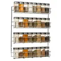Produktbild: Coninx Copa Gewürzregal Schranktür 4-Etagen Chrom - Gewürz Organizer hängend - Wand Spice Rack für 4x8 Gewürzgläser - Hängender Gewürzständer - Gewürzregal Küchenschrank – Küchenregal 50x40.5x6cm