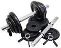 Produktbild: Hantelset + Hantelscheiben aus Gusseisen, Durchmesser 25 mm 11,21,35 kg, vers...