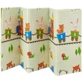 Produktbild: Juskys - Kinder Spielmatte Toni 180x200 Cm Tiere - Xxl Matte Für Babys - Schaumstoff Spielteppich Faltbar, Soft & Wendbar - Boden - Krabbelmatte Grün