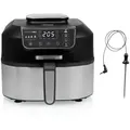 Produktbild: PRINCESS Heißluftfritteuse, 1760 W, große XXL 5,6L Air Fritteuse, Fritöse ohne Öl frittieren, 4 Programme schwarz|silberfarben