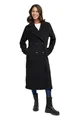 Produktbild: Navahoo Damen lange Übergangsjacke Mantel in Woll-Optik mit Reverskragen Sternlein 14 Black Gr. L