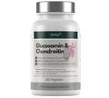Produktbild: Glucosamin Chondroitin hochdosiert - 1200 mg pro Tag- mit Curcuma, Weihrauch, Hyaluronsäure, Vitamin C, Collagen & Piperin -180 Kapseln, laborgeprüft
