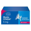 Produktbild: Biotin STADA 5 mg. Zur Vorbeugung und Behandlung eines Biotinmangels, 100 Stück