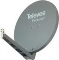 Produktbild: Televes S85QSD-G. Input frequenz-range: 10,7 - 12,75 GHz, Verstärkung dBi (bei Antennenkabel): 39,5 dBi. Durchmesser: 85 cm, Breite: 850 mm, Tiefe: 1,5 mm. Produktfarbe: Graphit. Material: Aluminium (S85QSD-G)