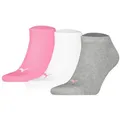 Produktbild: PUMA Unisex Sneakersocken, 3er Pack - Sneaker Plain 3P, Logo, einfarbig Rosa/Weiß/Grau 39-42