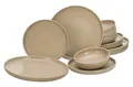 Produktbild: CreaTable, 33074, Serie Uno, 12-teiliges Geschirrset, Teller Set aus Steinzeug, spülmaschinen- und mikrowellengeeignet, Made in Portugal