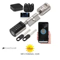 Produktbild: VisorTech Elektronischer Tür-Schließzylinder mit Display, Code, Transponder +GW