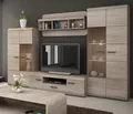 Produktbild: Wohnwand Mediawand Anbauwand 4-teilig eiche sonoma Wohnzimmer Modern 60709308