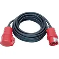 Produktbild: Professional CEE Starkstrom-Verlängerungskabel, 400V-Drehstromstecker schwarz/rot, 25 Meter, 5-polig, für den Außenbereich IP44