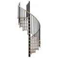 Produktbild: Minka Spindeltreppe Spiral Wood 38 - 305,5cm Geschosshöhe Buche Schwarz 160cm Durchmesser