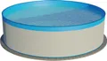 Produktbild: Stahlwandpool rund Größe wählbar, 90 cm tief, Stahl 0,3 mm weiß, Folie 0,2 mm blau, overlap Stahlwandpool rund 450x90cm, Stahl 0,3mm weiß, Folie 0,2mm blau, overlap